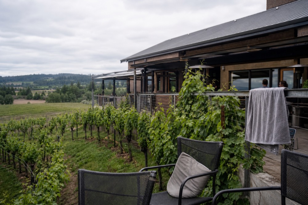 A lodging set among vineyards near Newberg in the Dundee Hills area